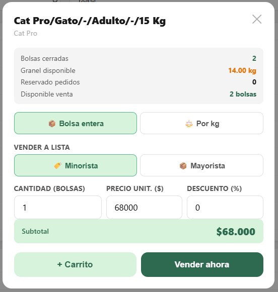 Modal producto